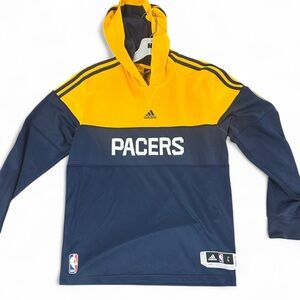 Adidas Yellow Hoodie with Navy Accents